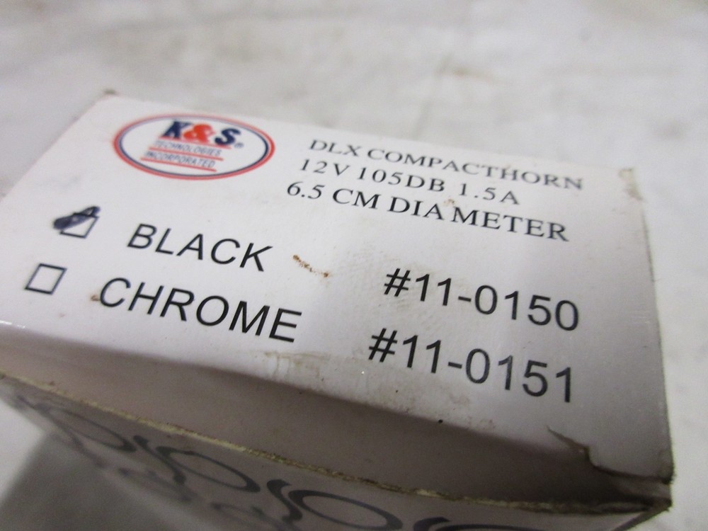 Universal Black Motocycle Horn DLX Compact