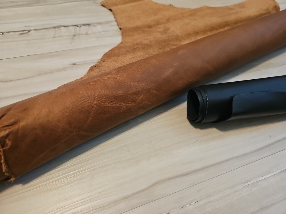 4-5oz SADDLE COGNAC BROWN PULL-UP LEATHER FULL GRAIN SQUARE PANEL,SHEET,12x12x24