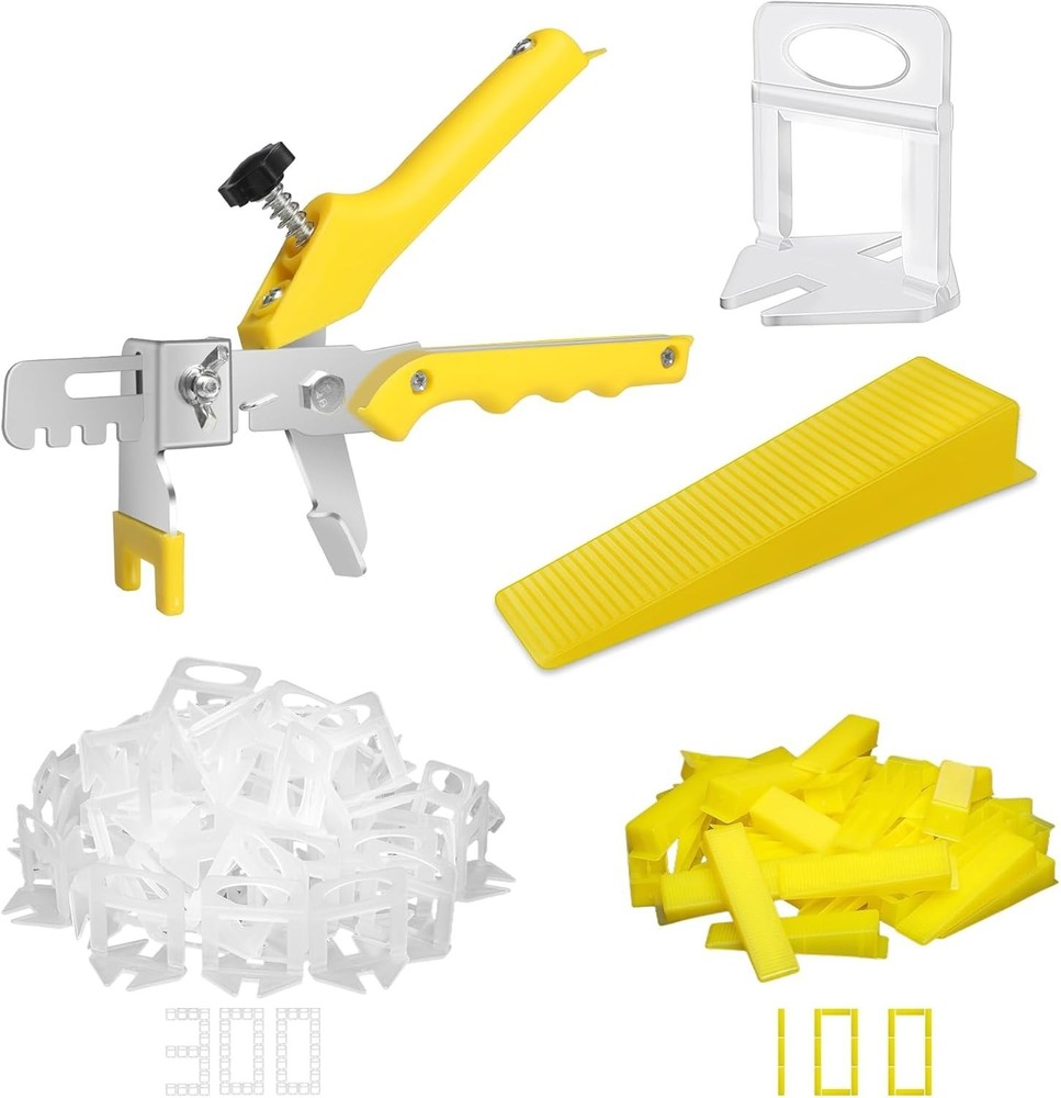 Tile Leveling System Set: 400-Piece Kit with Tile Spacers & Durable Plier Tool