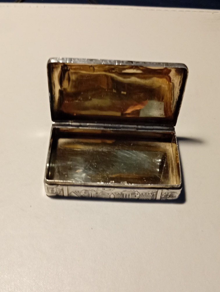 Solid Silver Russian Snuffbox 1820,St Petersburg, Hallmarked.