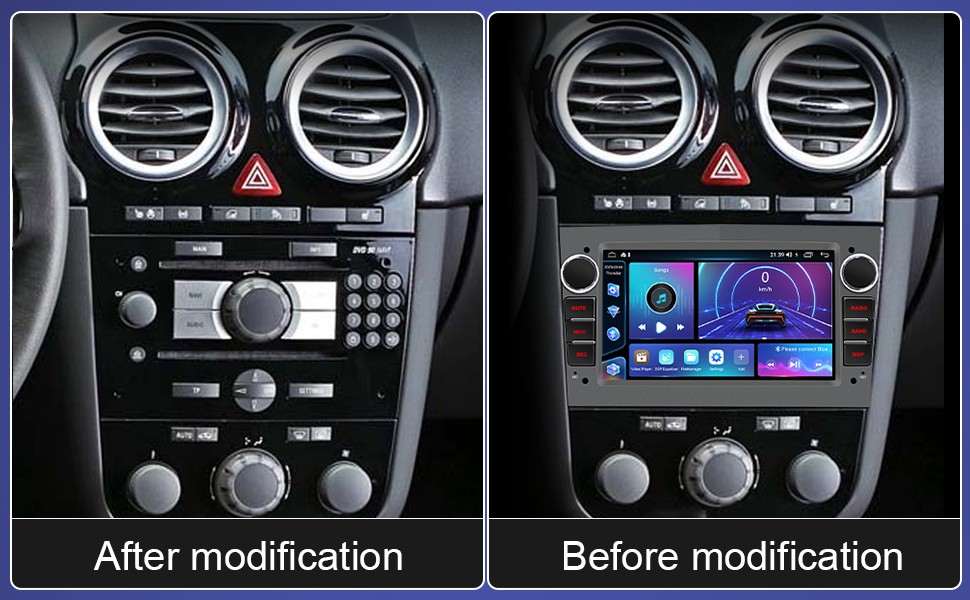 CarPlay Android Auto Android 15 4+64G 7"Screen For Opel Combo 2000,2004-2010