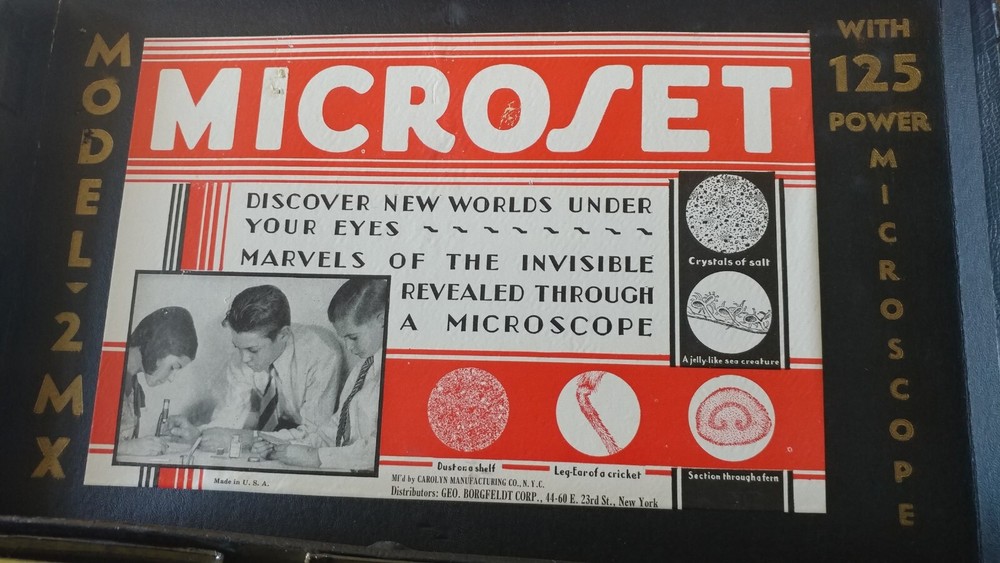 Vintage Model 2MX Microset Microscope Kit Carolyn Mfg Co NY