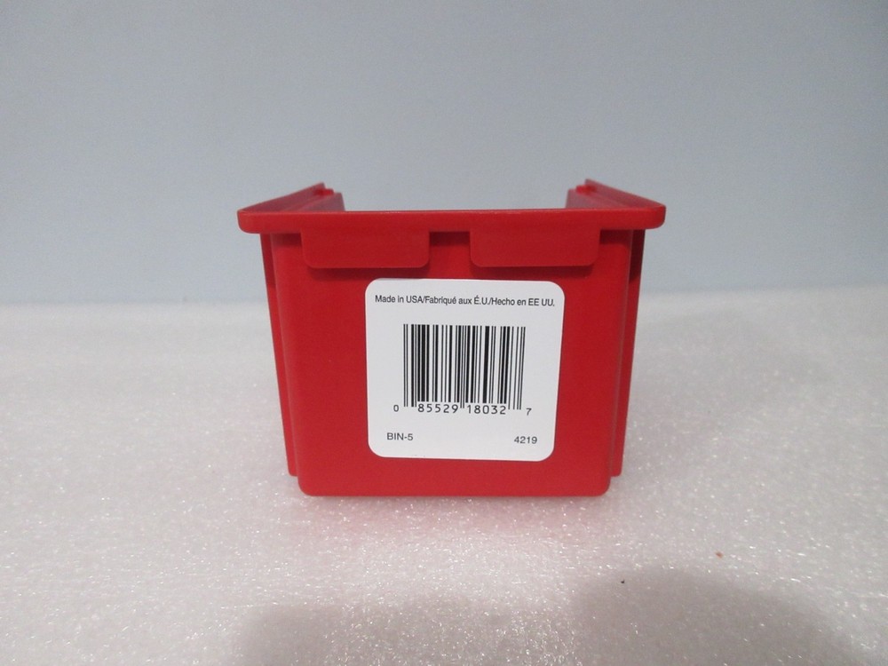 3 pack Storage Bins Red Plastic Small Parts Container Stack