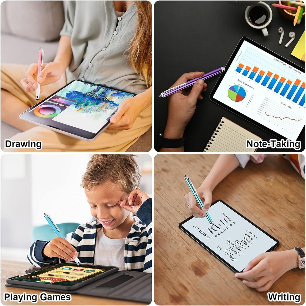 Gradient-Designed 3 Pcs Stylus Set for Efficient Touchscreen Use - Universal Fit
