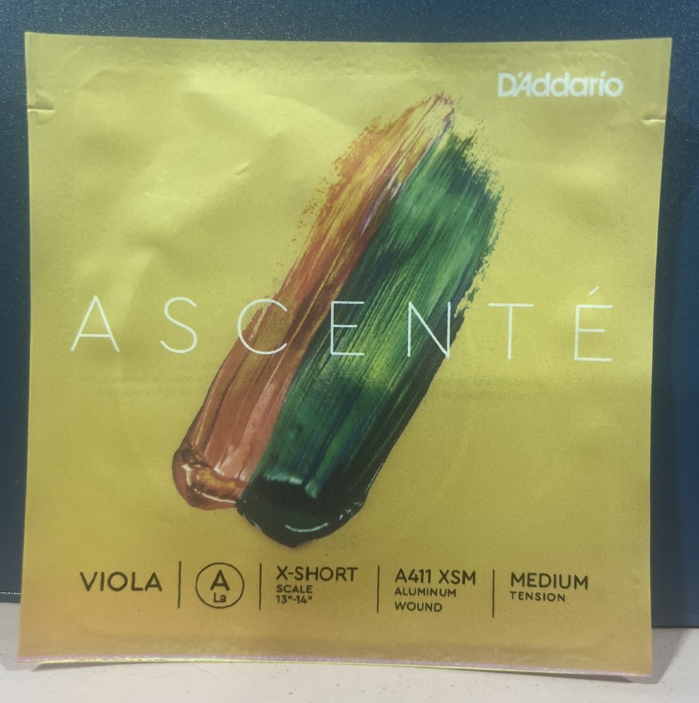 D'Addario Ascenté Viola A String, Extra-Short Scale, Medium Tension