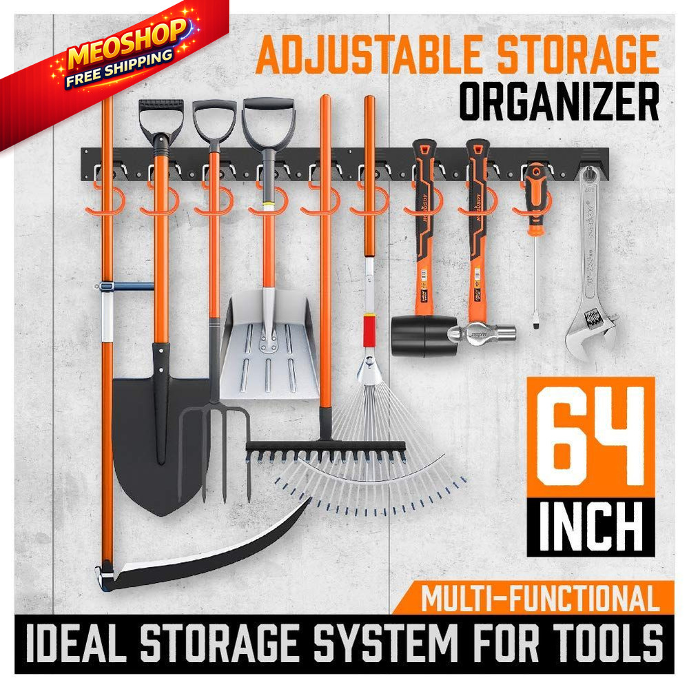 HORUSDY 64'' Adjustable Wall Mount 64 Inch Storage System, Black