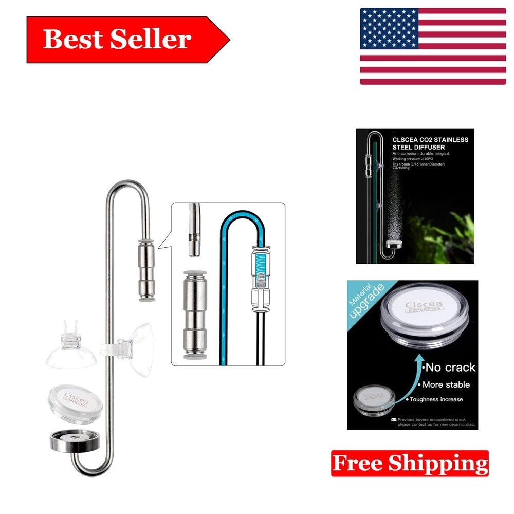 Stainless Steel CO2 Diffuser Atomizer for Aquariums