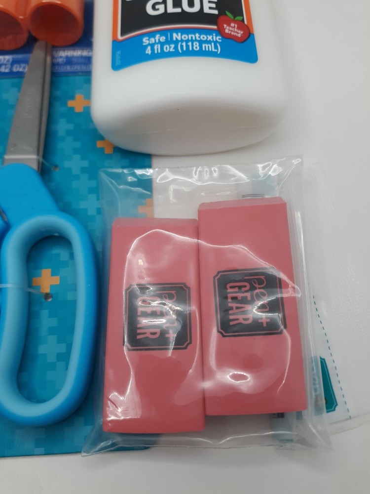 Schools Supplies Bundle kit (w/ Blue Scissors)