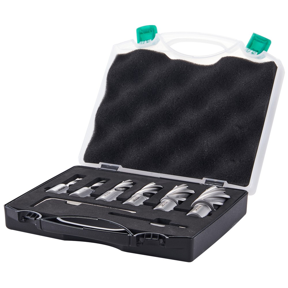 VEVOR Annular Cutter Set HSS Magnetic Drill Bits 6 PCS Weldon Shank 1" Depth