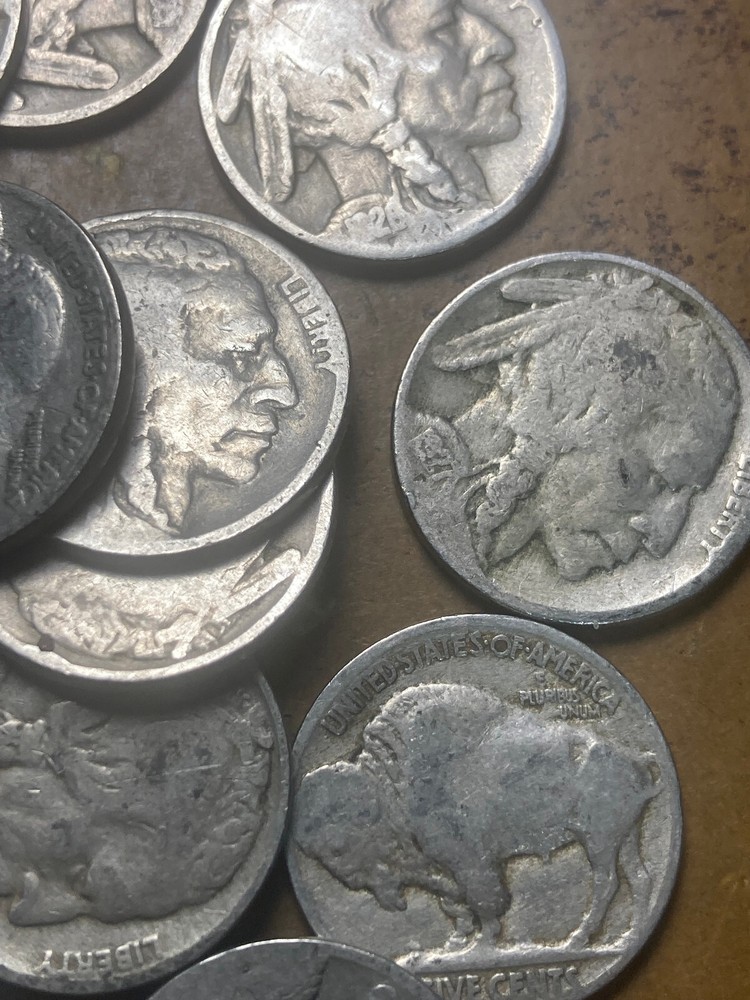 BUFFALO NICKEL ROLL (40 COINS), "PARTIAL DATES" MIXED DATES