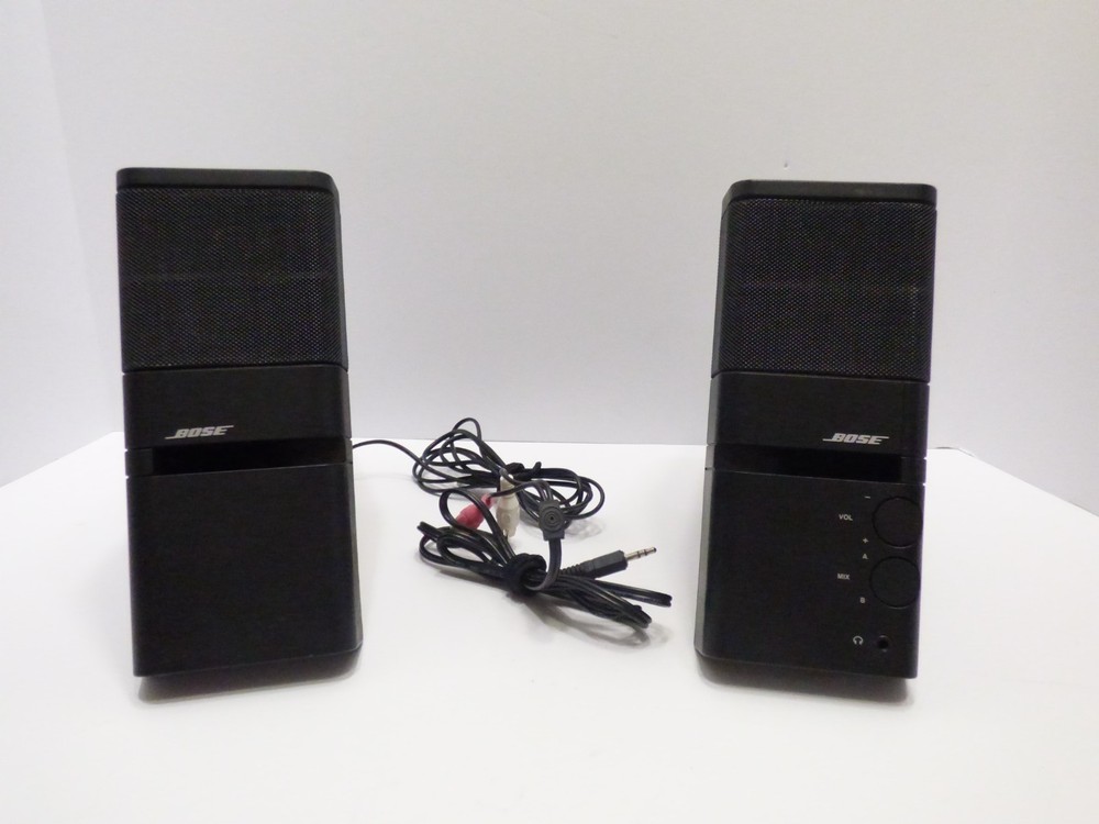 Bose MediaMate Computer Speaker Pair WITHOUT AC Adapter Tested & Works