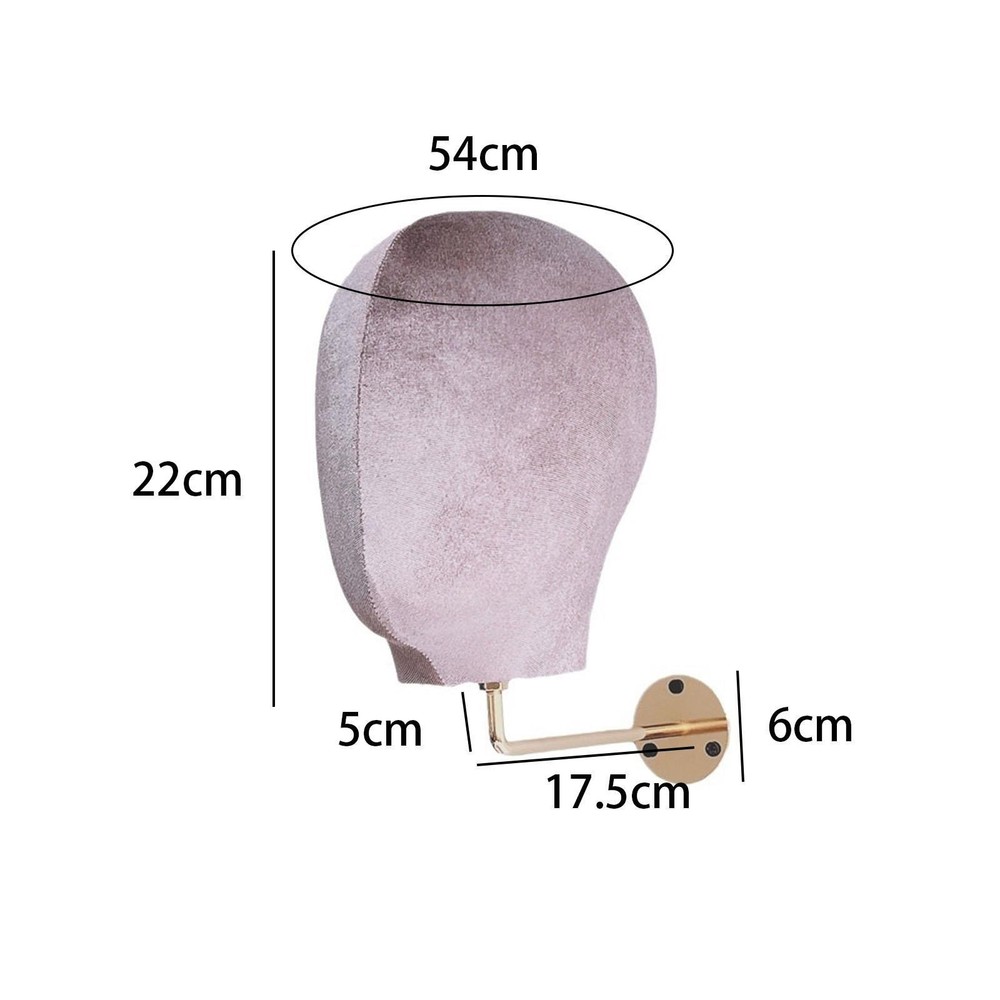 Mannequin Head Model Wall Mounted Hat Display Head Hat Wig Display Stand for