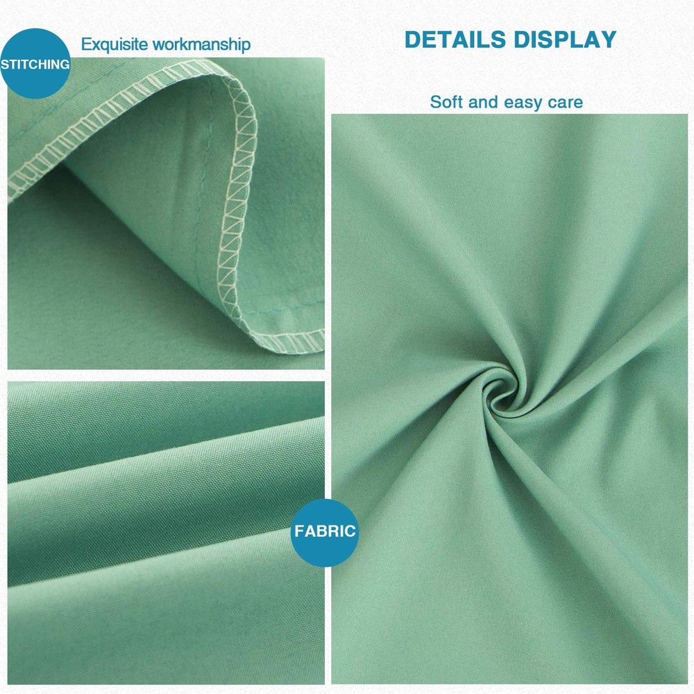Microfiber Pillow Covers, Standard Size, Wrinkle Resistant, Sea Green
