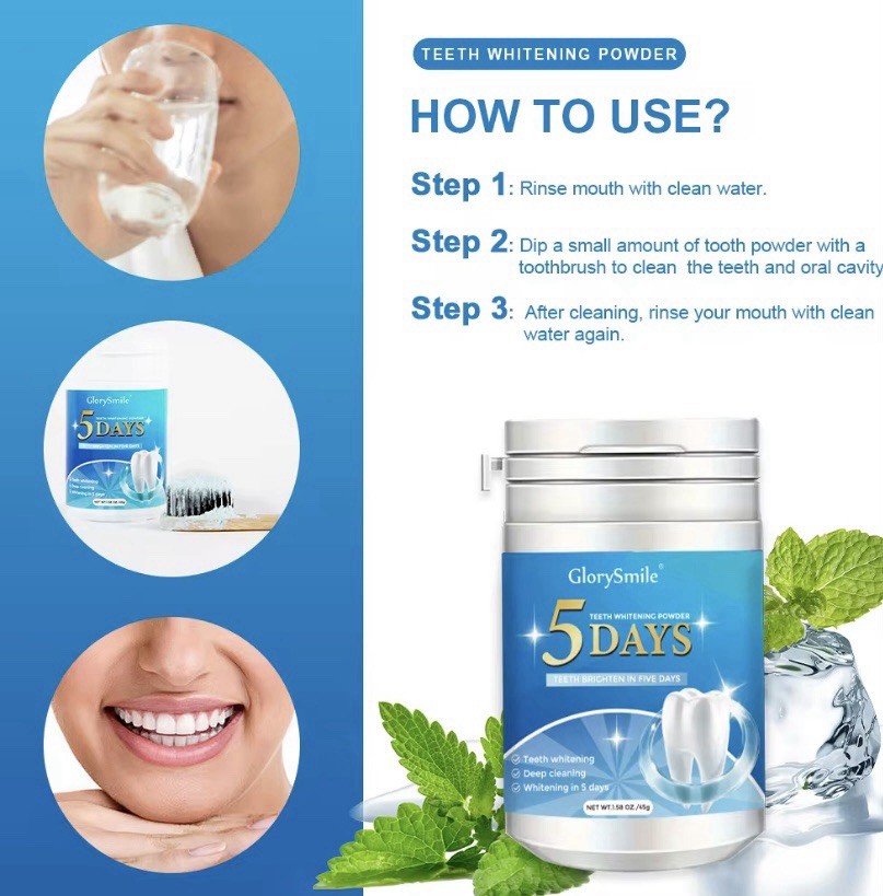 teeth whitened in 5 days