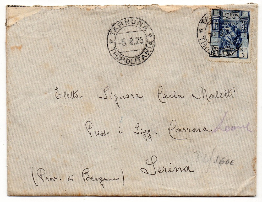 1925 LIBIA 60 CENTESIMI TARUNA 5/8 C/3557
