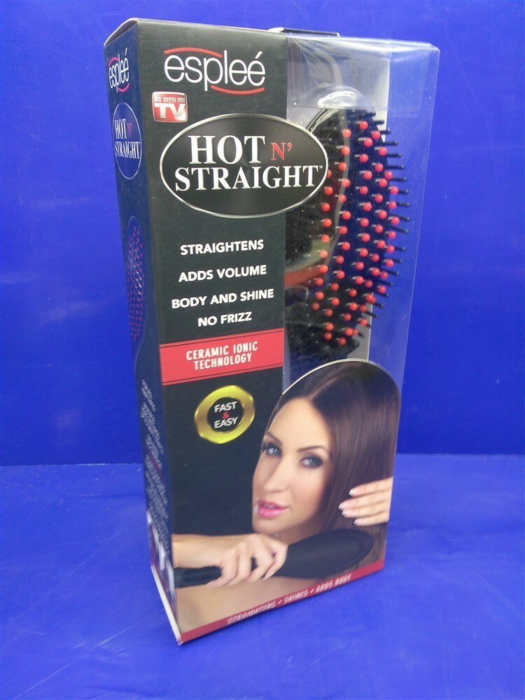 Esplee Hot N' Straight Styling Brush Ceramic Ionic Technology Black