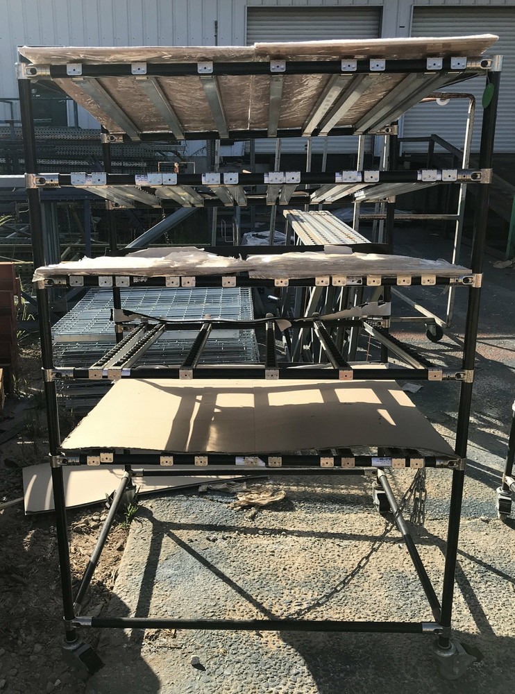 Used Creform Adjustable Modular Material Handling Roller Rack - 42" X 64" X 39"