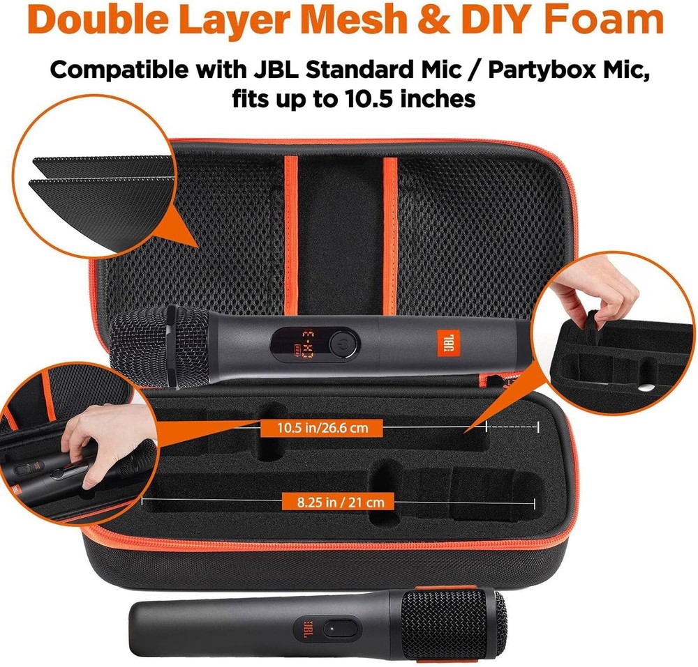 Lightweight JBL Wireless Microphone Holder with Easy Access and Carrying Handle