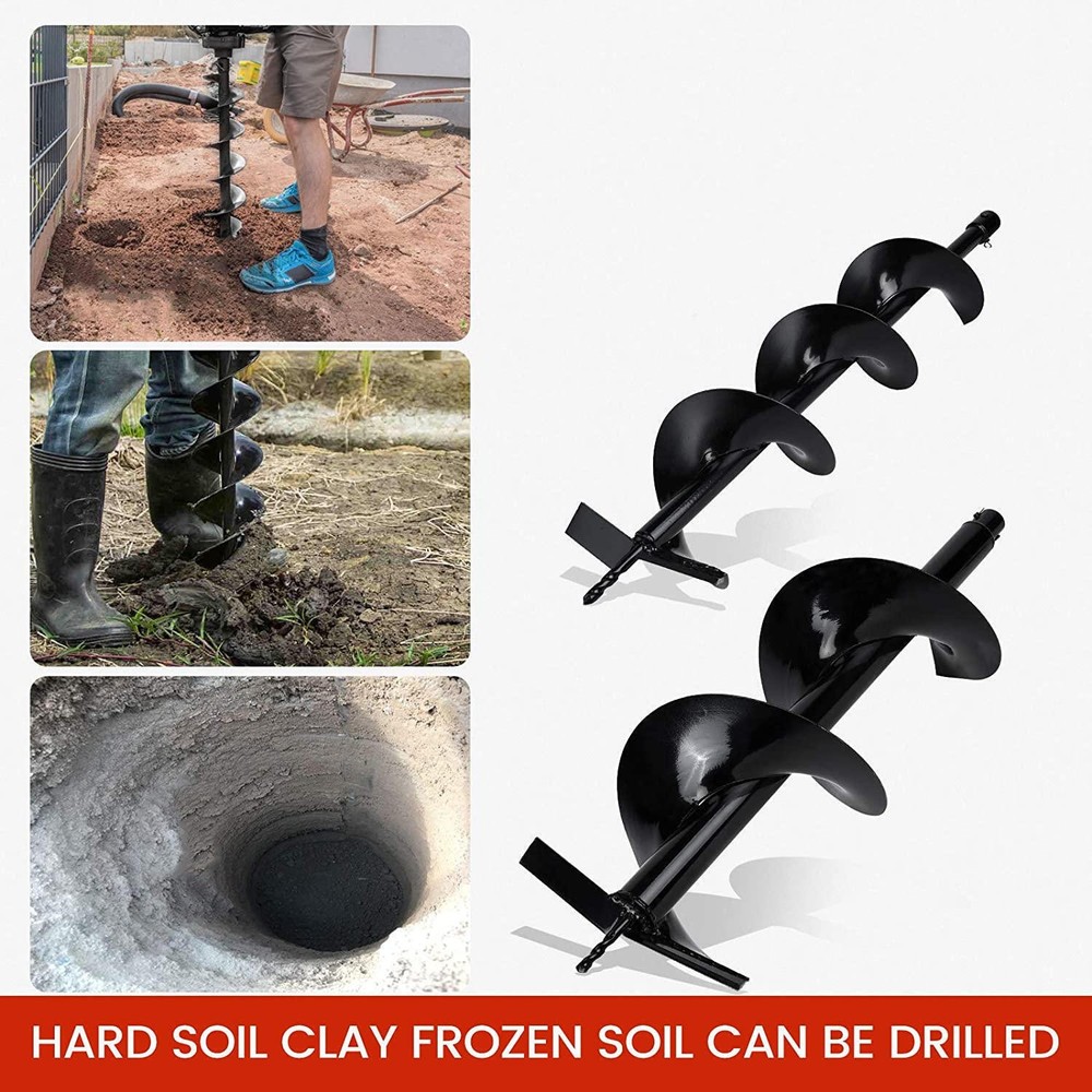 52cc 2 Stroke Post Hole Digger with 2 Bits Gas Powered Earth Auger Drill Machine