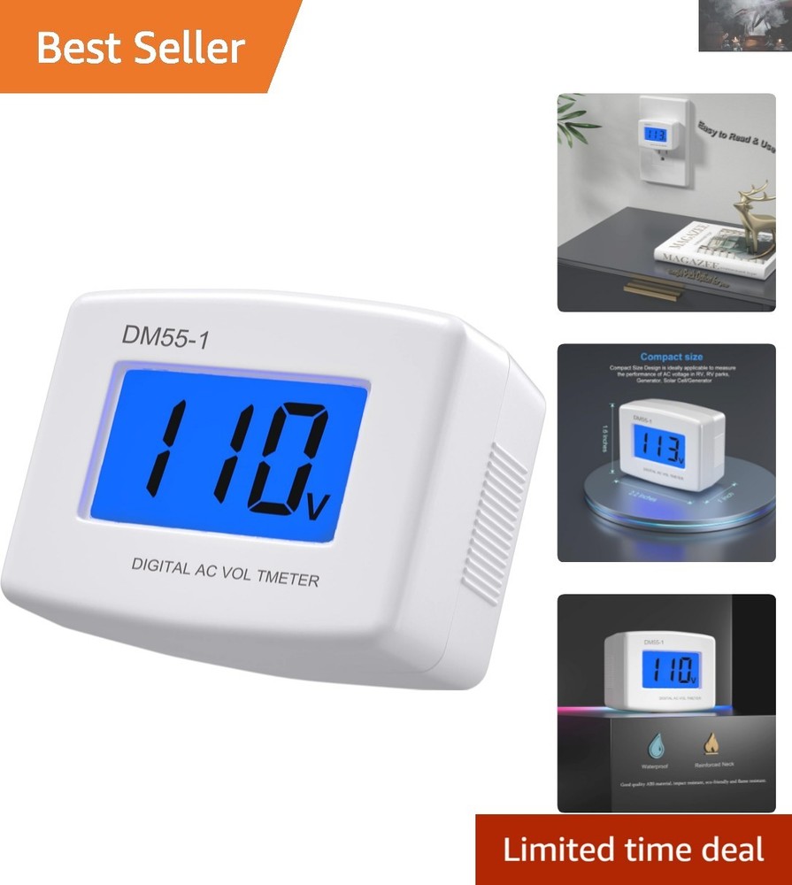 Precision 80-300V Digital Voltmeter with Adjustable Settings for Safe Appliances