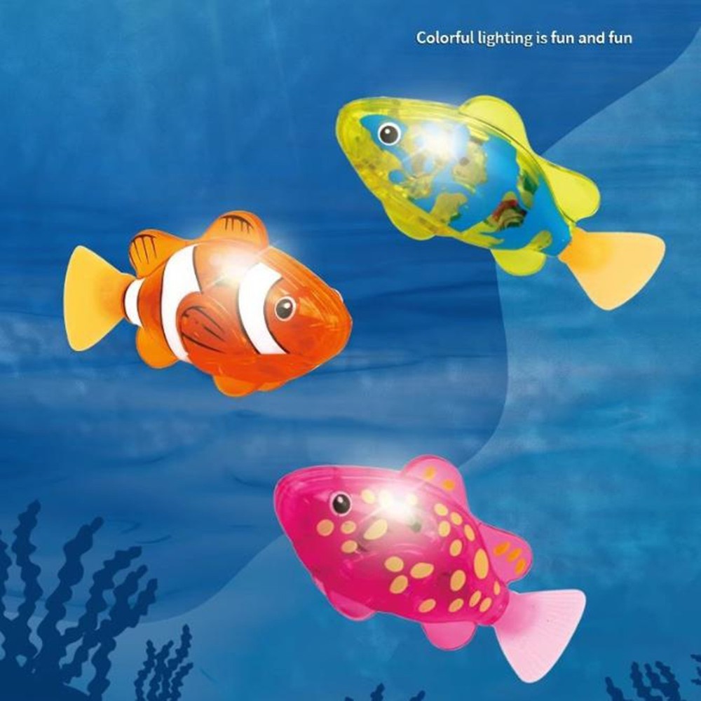 4pcs Magic Water-Activated Glowing Interactive Colorful Swimming Fish
