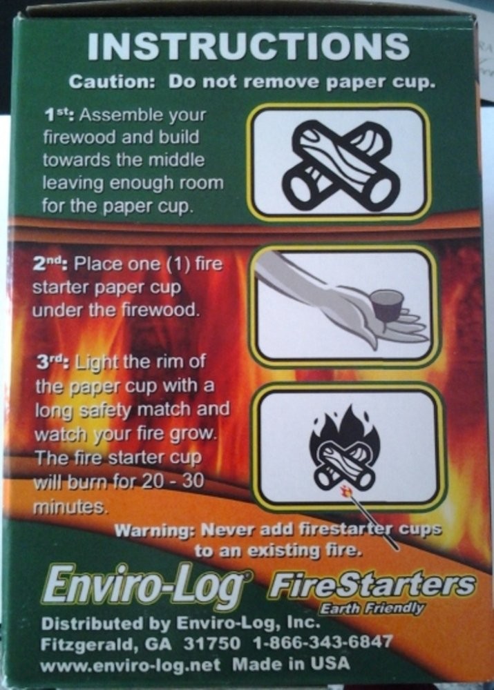 NEW Environment Friendly Firestarters 2 PACK (48 firestarters) for Fireplace ...