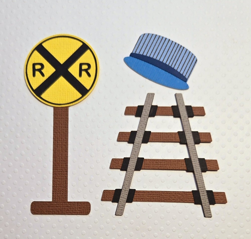Train Accessories. Scrapbook, Card Making Paper Piecing