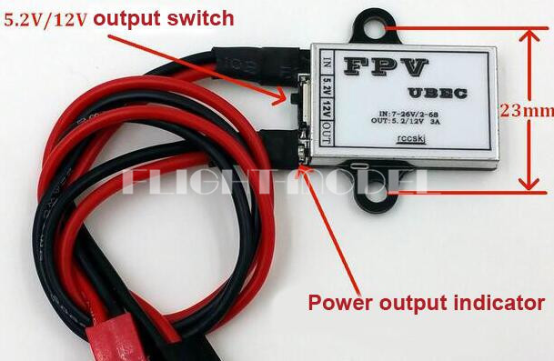 FPV UBEC 5.2V / 12V output supply power to AV transmitter