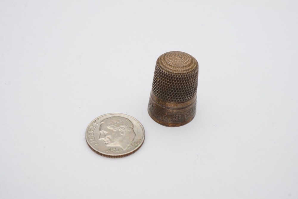 Vintage Sterling Silver Thimble Size 10