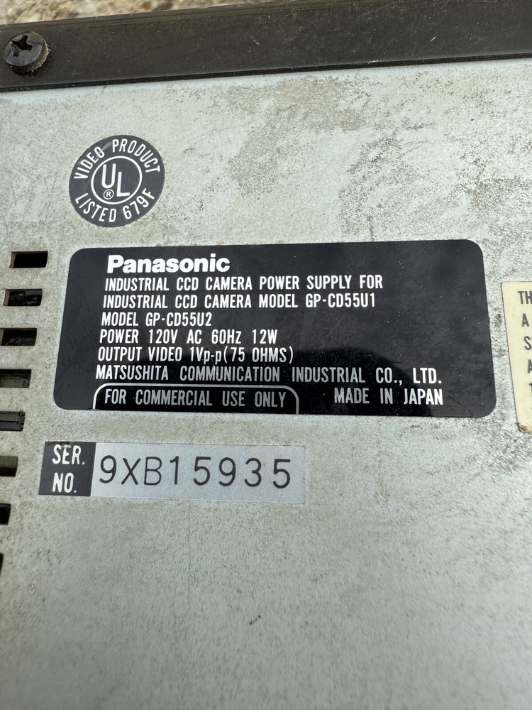 Panasonic Industrial CCD Camera System Power Supply CD55
