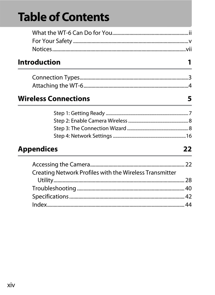 Nikon WT-6 — User Manual Owners Guide Reference — 58 Pages — USA Made