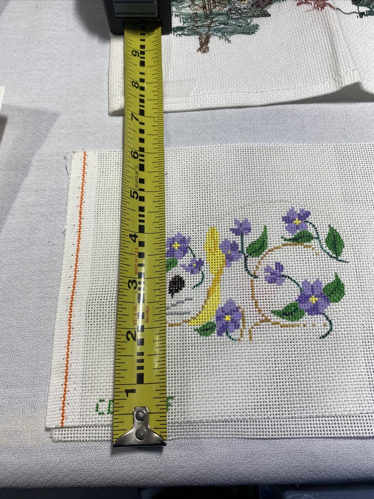 Handpainted Needlepoint Canvas lot 6