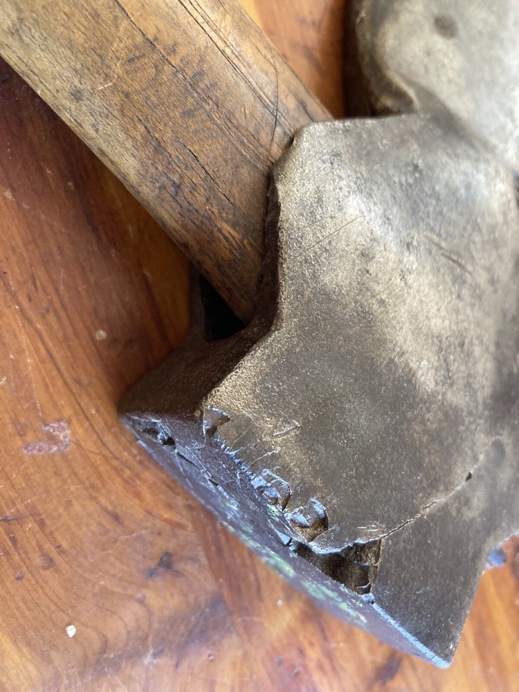 Antique Single Bevel Side Axe - Blacksmith Forged