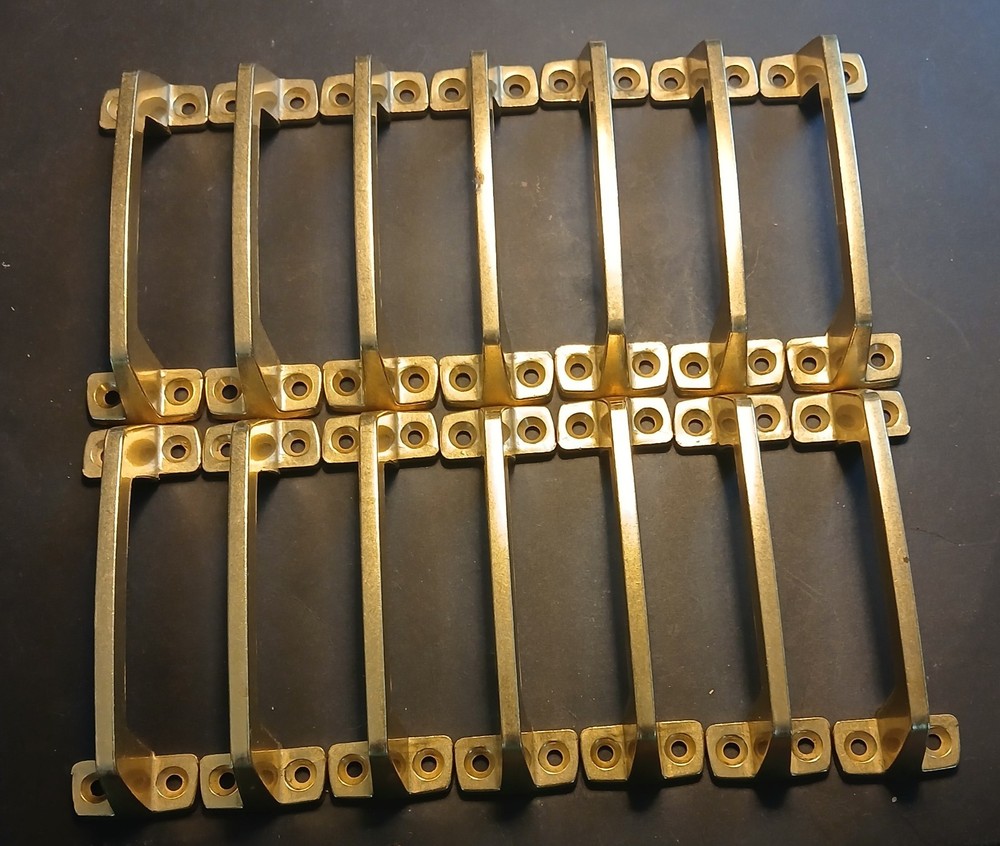 (16) Amerock Brass 3 1/2" cc Window Bar Sash Lift Handle or Drawer Pulls