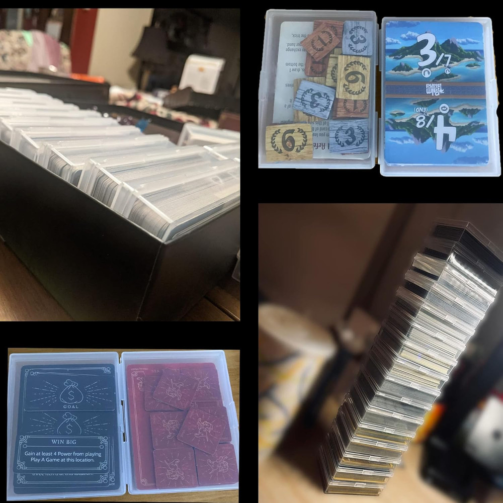 18Pcs Playing Card Deck Box, Blank Playing Card Cases, Clear Plastic Empty Playi