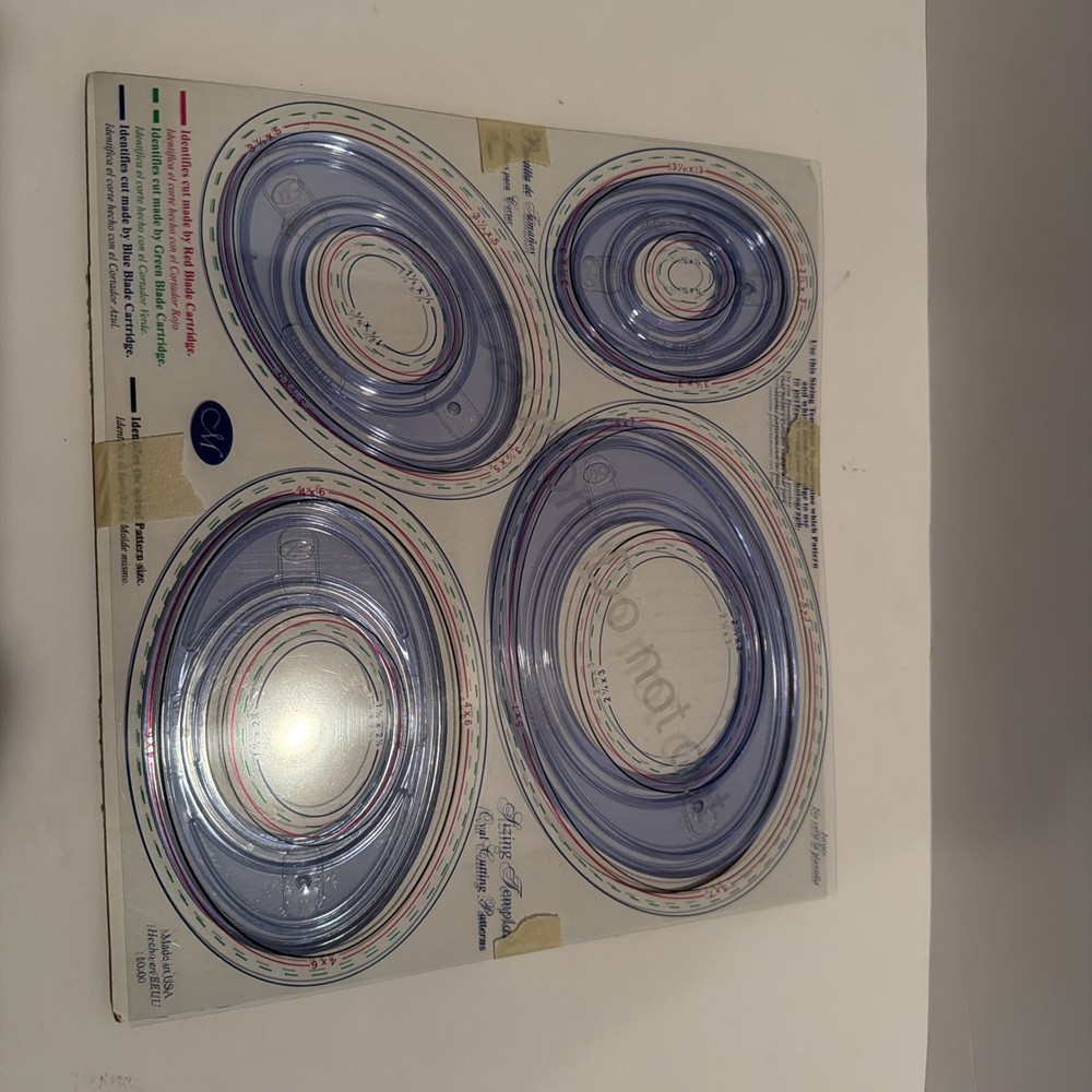 Creative Memories Custom Cutting System 4 Oval Pattern Template Set Scrapbooking