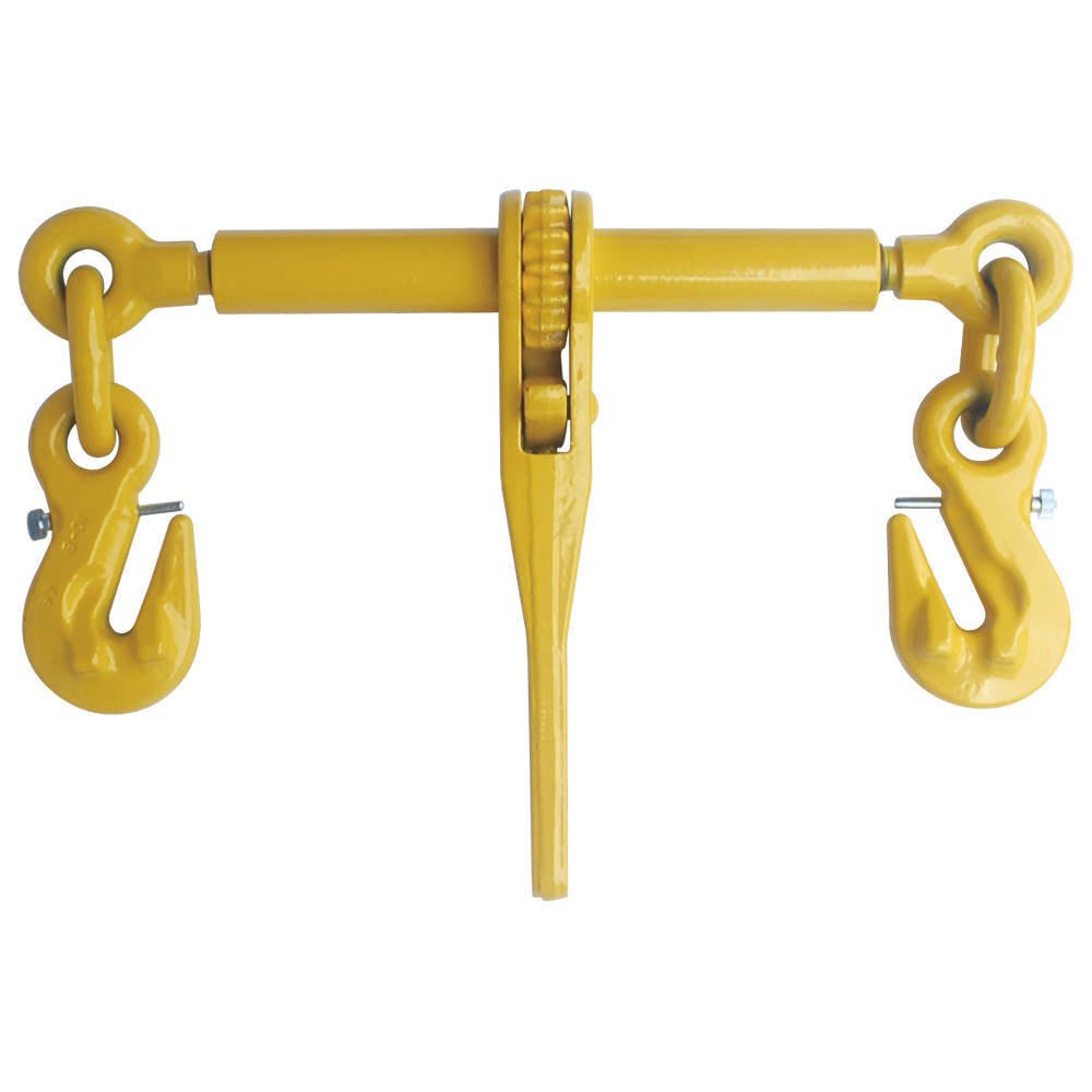 3/8" Grade 80 Chain Load Binder Ratchet Type Painted Yellow
