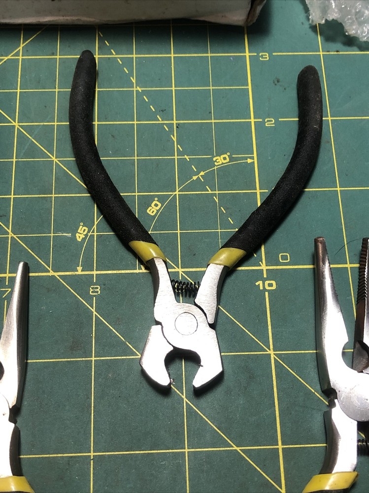 Vintage 4 Piece Pliers Cutters Tool Set 9JD Spring Tools