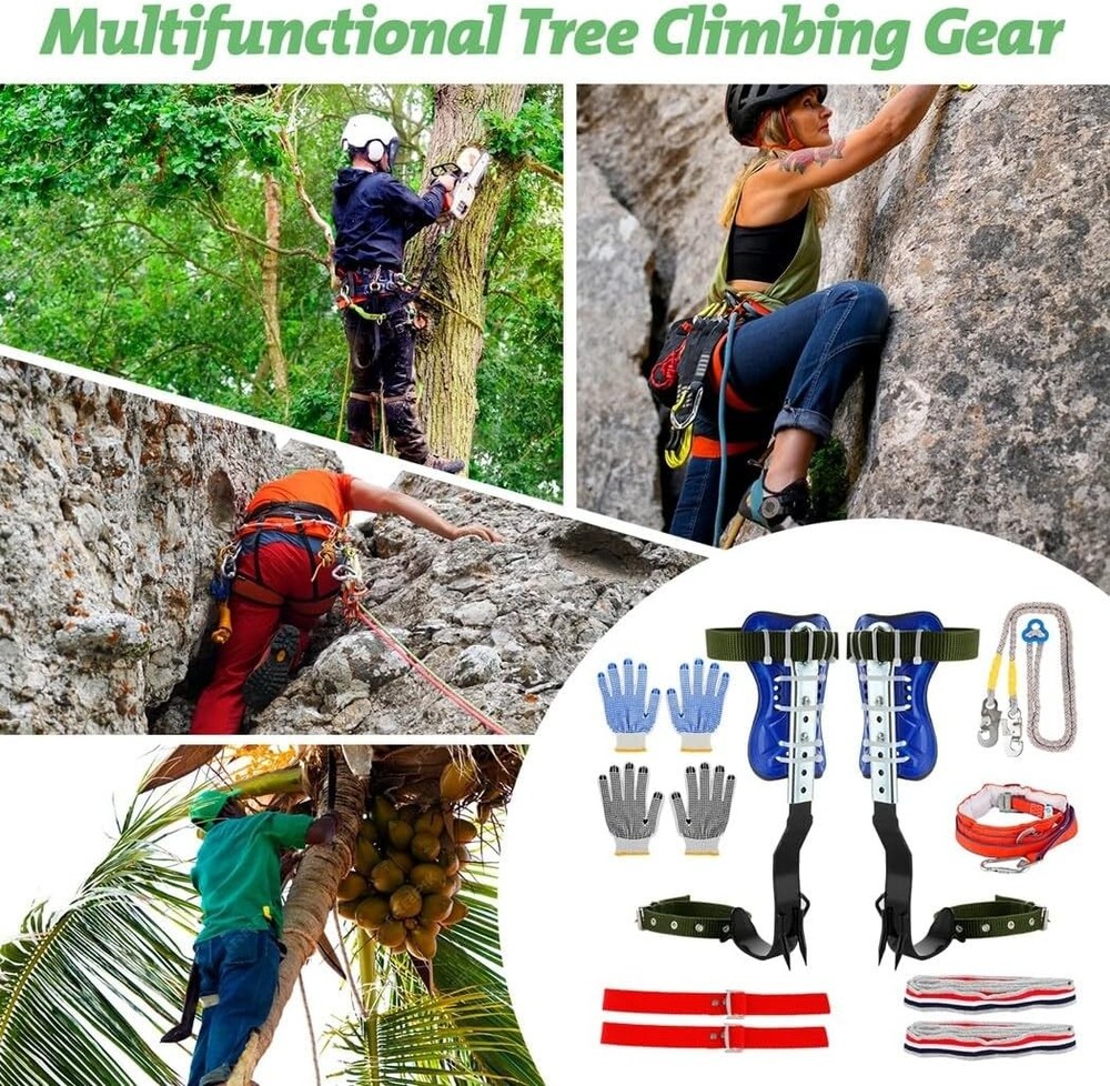 Tree Climbing Spikes Set, Adjustable Tree Climbing Spikes, Portable Tree Climbin
