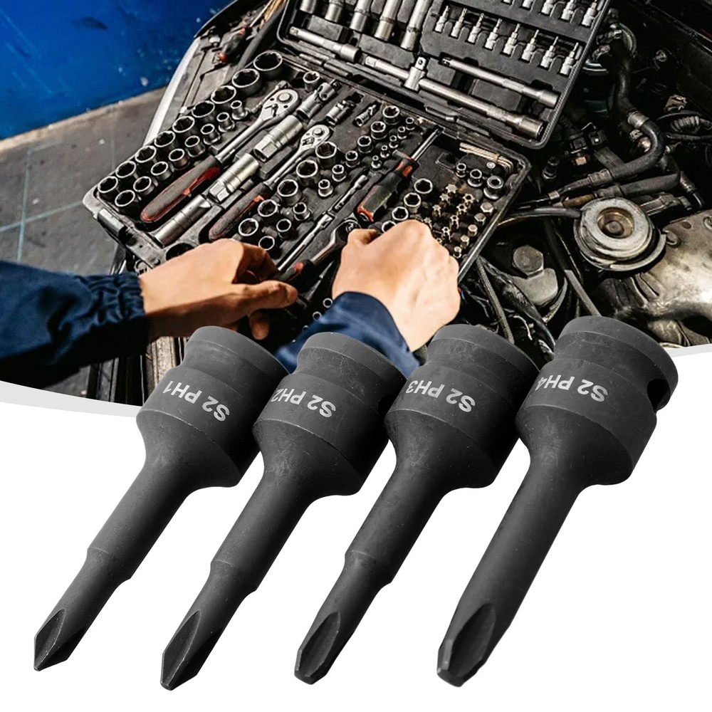 Versatile Socket Adapter Head PH1 PH2 PH3 PH4 3/8 Inch for Hexagon Socket