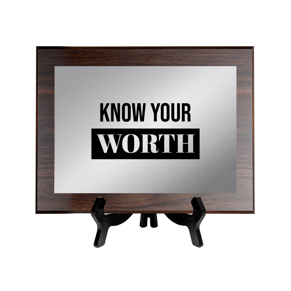Know Your Worth Decorative Wall Plaque | Easel Mount Option