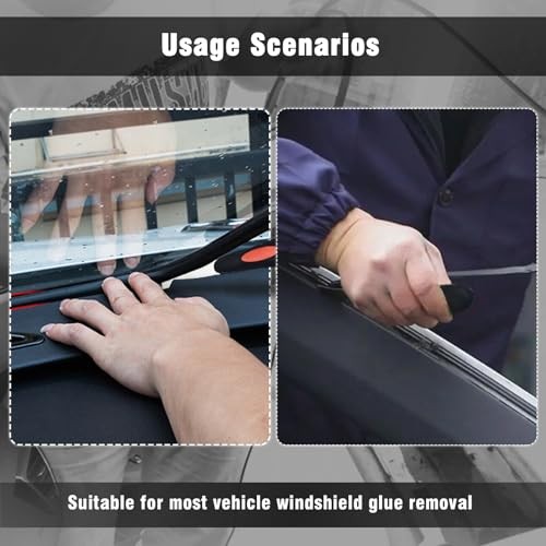 Windshield Urethane Scraper Tool Kit, Car Glass Bottom Glue Remover Tools,