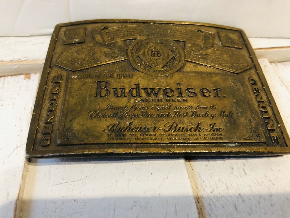 BUDWEISER Belt Buckle: Copper