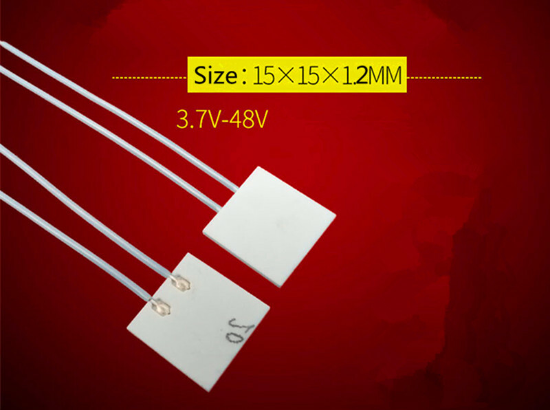 2Pcs Micro Square MCH Ceramic Heater Resistive Heating Element, Size 15x15mm