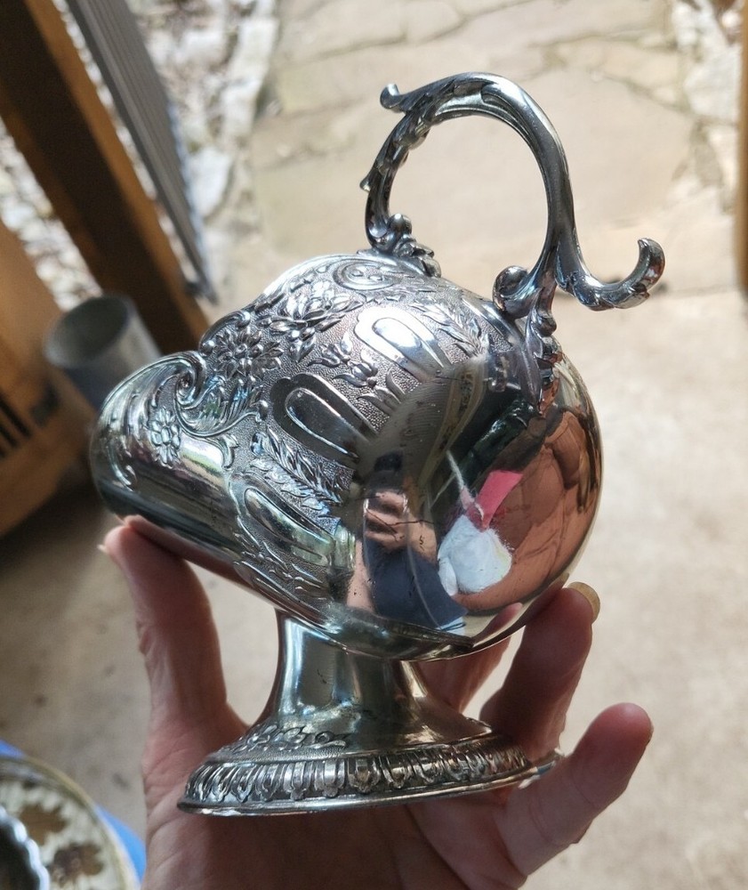 Vintage Silver Plated Sugar Scuttle for Candy, Nuts, Sugar or salt