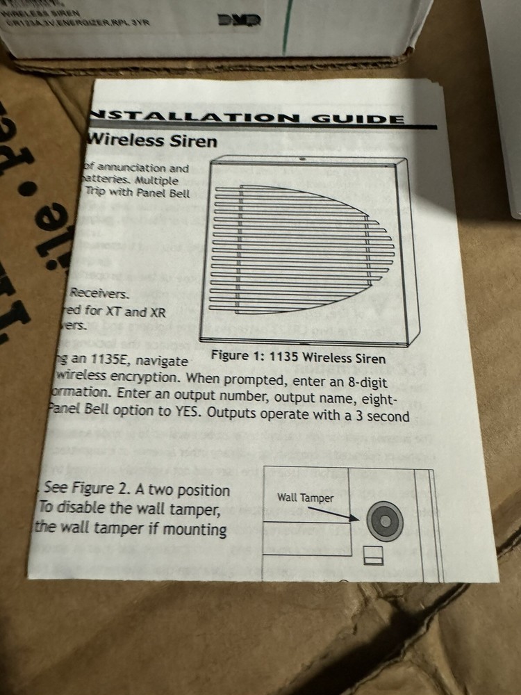 DMP 1135-W Wireless Siren New In Box, Comparable W Interlogix Systems