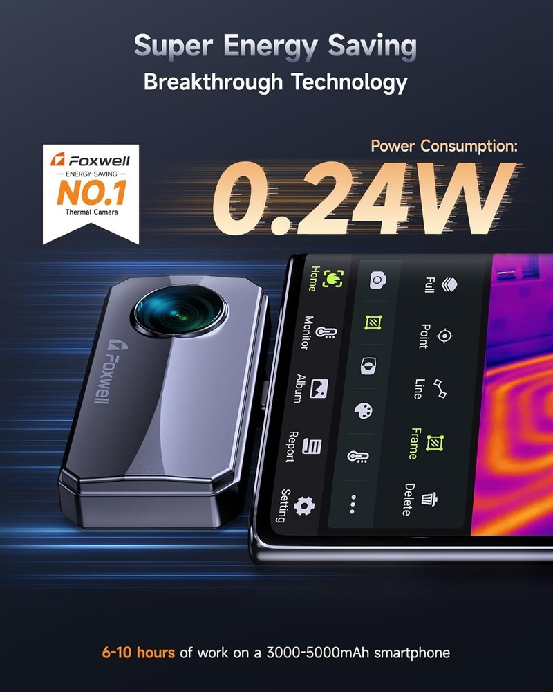 For Android Tablets Windows FOXWELL RT100 Mini Infrared Thermal Camera Imaging