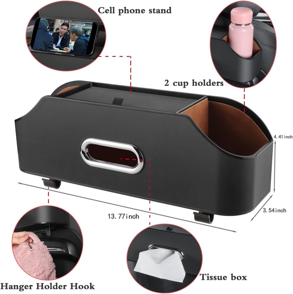 Universal Car Seat Back Organizer with Easy Installation & Multi-Functionality