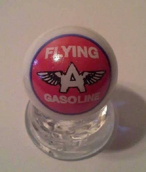 Flying A Gasoline 1" Glass Logo Marble