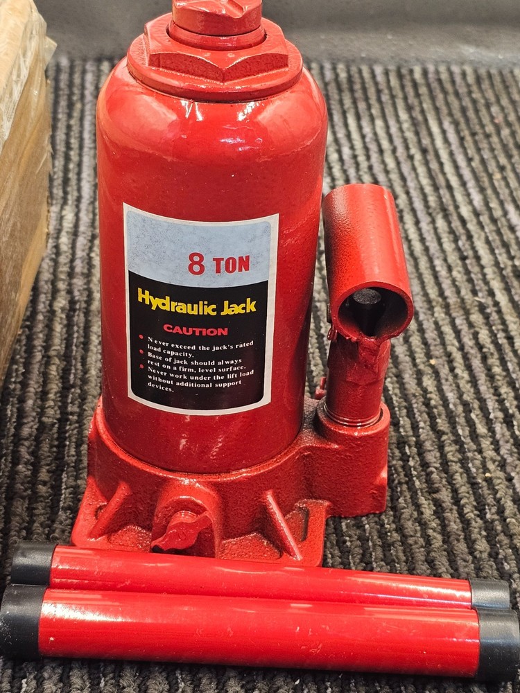 8 TON Hydraulic Jack Welded Construction Red